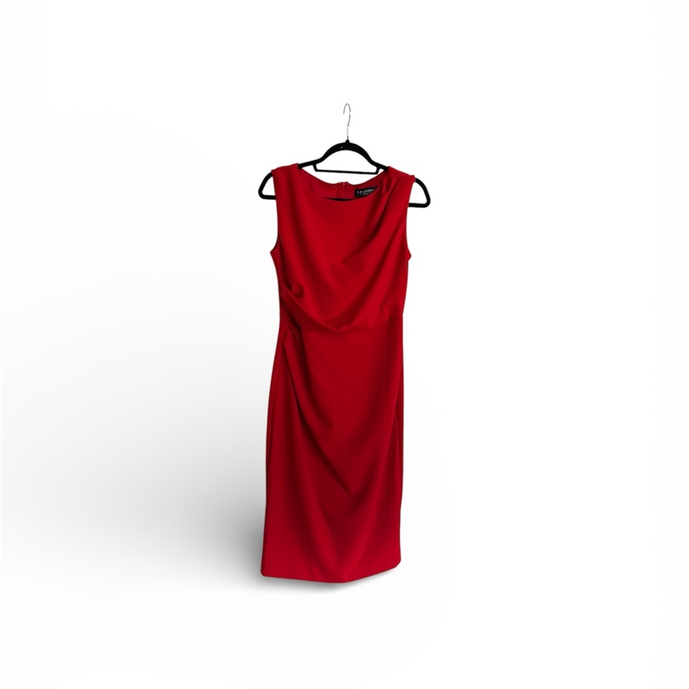 Laundry By Shelli Segal Vibrant Red Midi Dress
